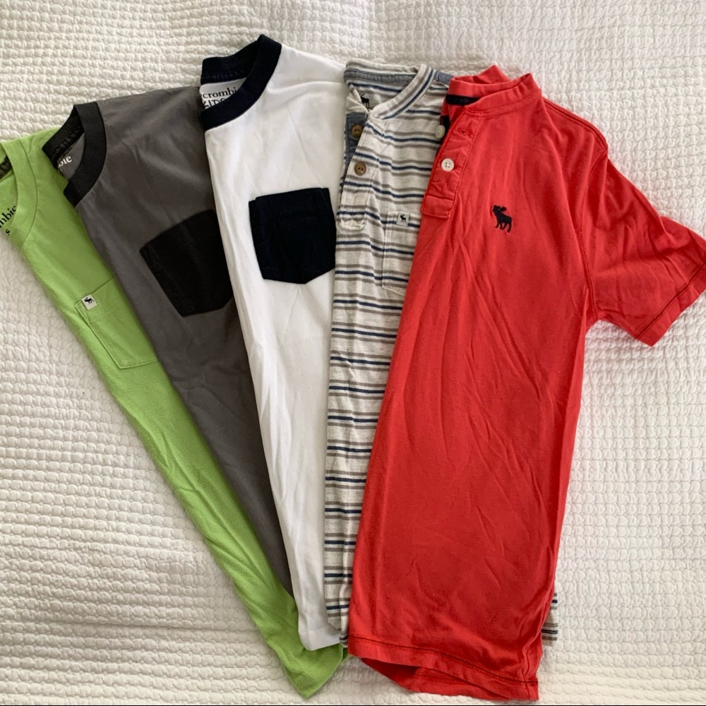 5 Abercrombie boys short sleeve shirts